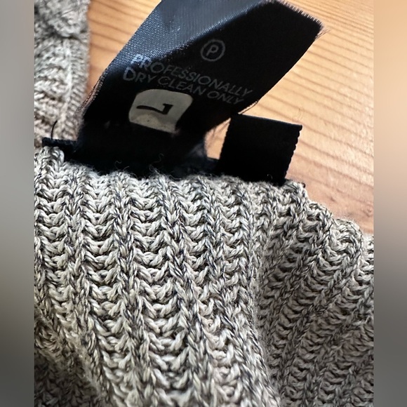 DKNY Linen Blend Loose-knit Button Down Oversized Slouchy Tan Cardigan Size L - Picture 8 of 10